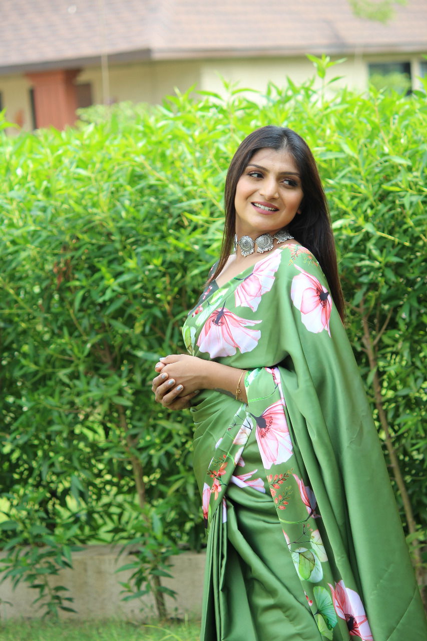 Spsc 63 Regular Wear Digital Printed Japan Silk Saree Collection 